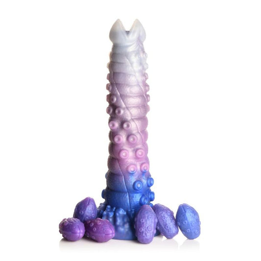 Tenta-Queen Ovipositor Silicone Dildo with Eggs-AH443