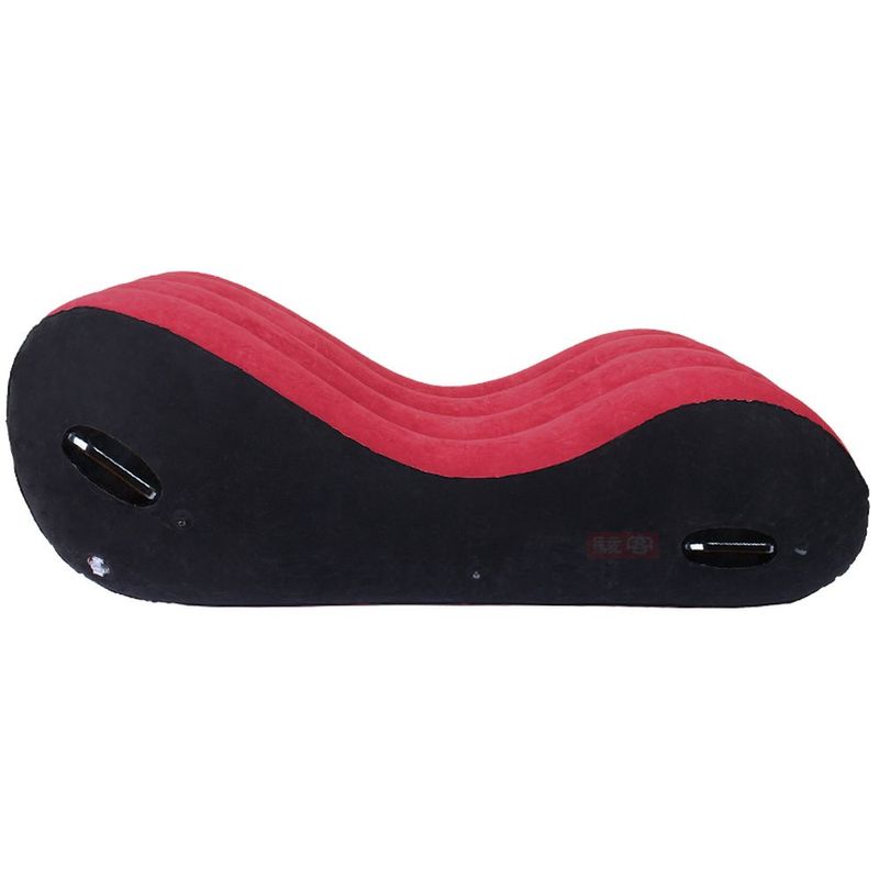 Large Inflatable Suede Love Lounge with Handrail-PF3207-U-R