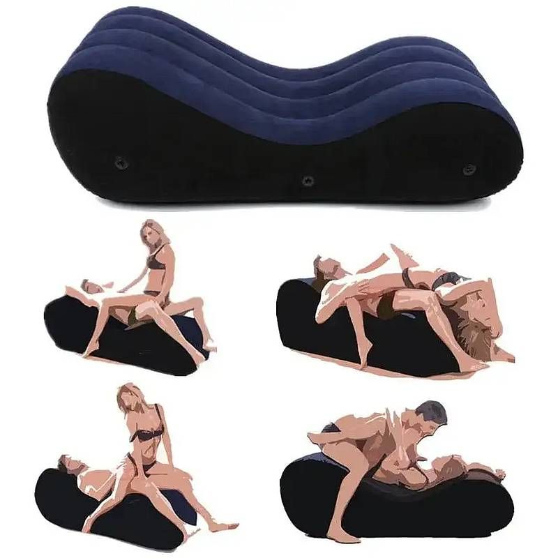 Large Inflatable Suede Love Lounge with Handrail-PF3207-U-R