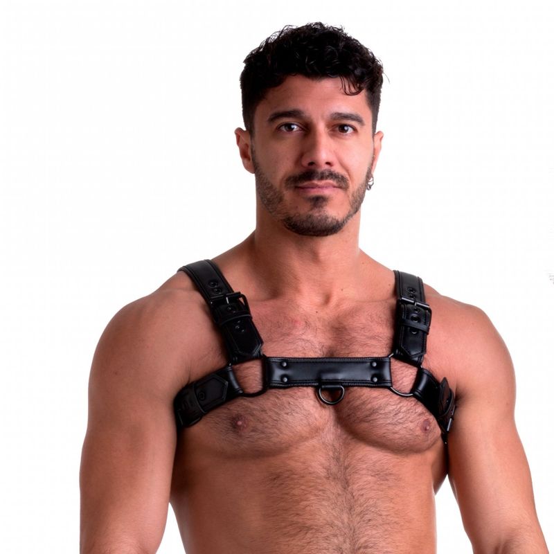 Vegan Bulldog Harness Black-SF-23382-BLK-S/M