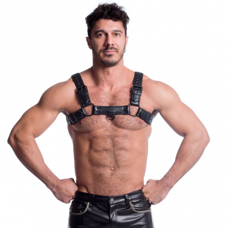 Vegan Bulldog Harness Black-SF-23382-BLK-S/M