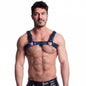 Vegan Bulldog Harness Black and Blue-SF-23389-BLK/BLU-L/XL