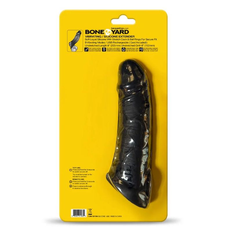 Boneyard Vibrating Silicone Remote Control 9 Mode Extender-BY1064