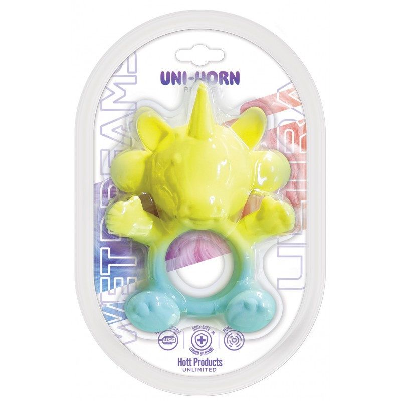 Wet Dreams Ultra 20 Mode USB Silicone UniHorn Cock Ring-HP-3738