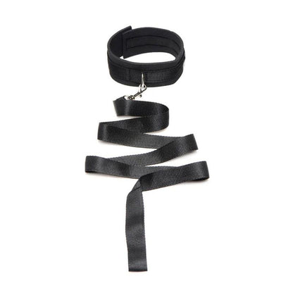 Neoprene Collar And Leash Set Black-VE983
