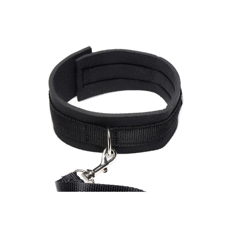 Neoprene Collar And Leash Set Black-VE983