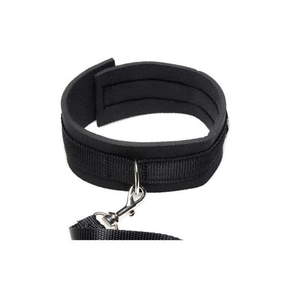Neoprene Collar And Leash Set Black-VE983