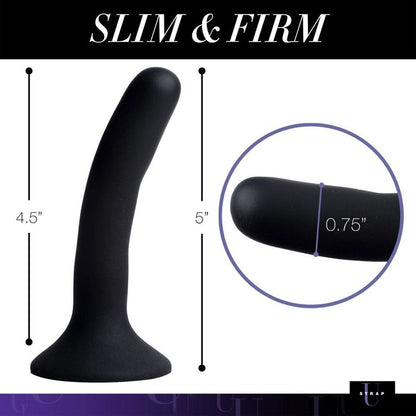 Black Silicone Strap-On Dildo Small-AE901