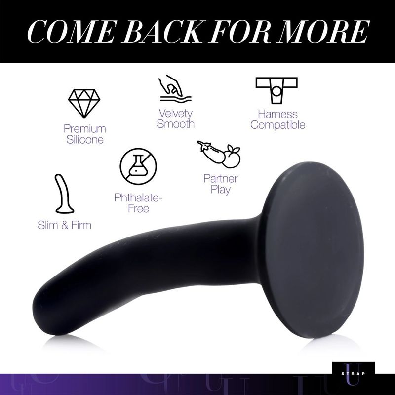 Black Silicone Strap-On Dildo Small-AE901