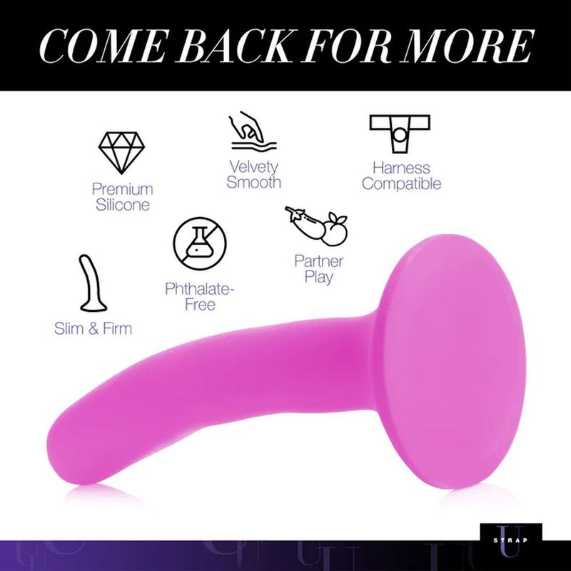 Pink Silicone Strap-On Dildo Small-AE901-PNK