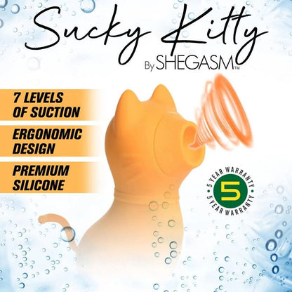 Sucky Kitty 7X Clitoral Stimulator Orange-AG960-Orange
