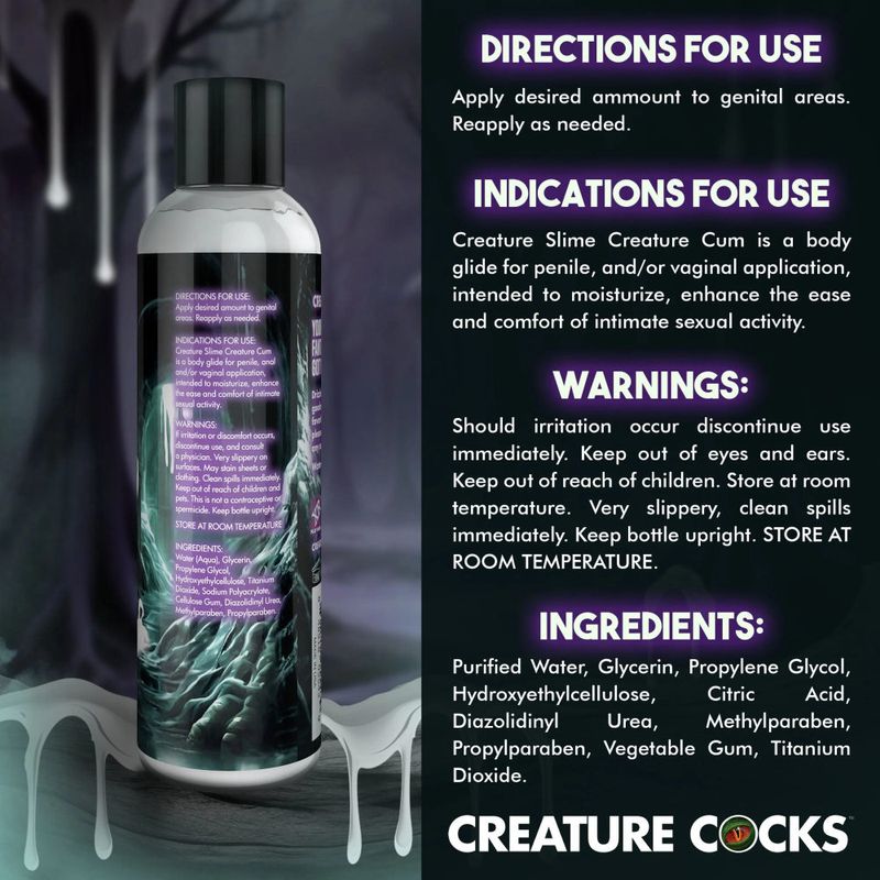 Creature Slime Creature Cum Unscented Jizz Lubricant 8oz-AH456-8OZ