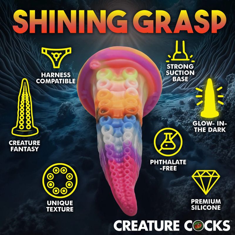 Luminoctopus GITD Tentacle Dildo-AH444