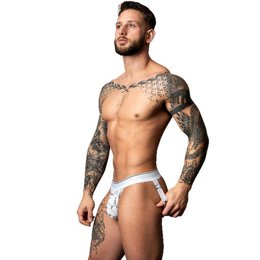 Male Power Marble Jock Strap White-349-299-WHT-S/M