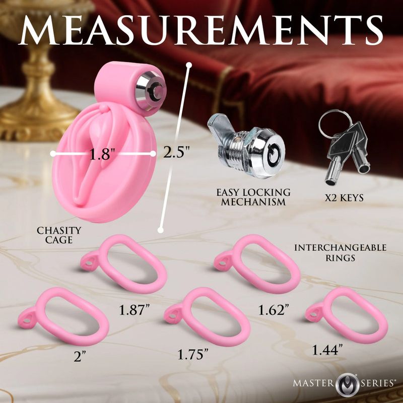 Pussification Vulva Chastity Cage-AH542