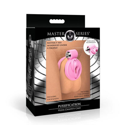 Pussification Vulva Chastity Cage-AH542