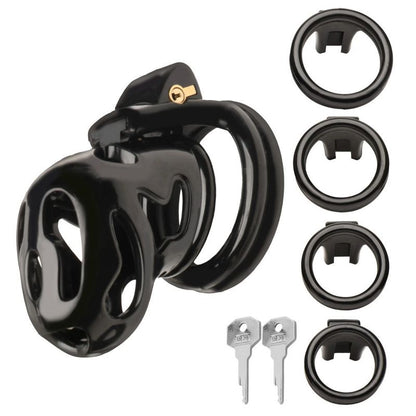 Hard Stop Double Ring Chastity Cage-AH567