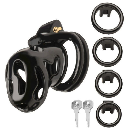 Hard Stop Double Ring Chastity Cage-AH567