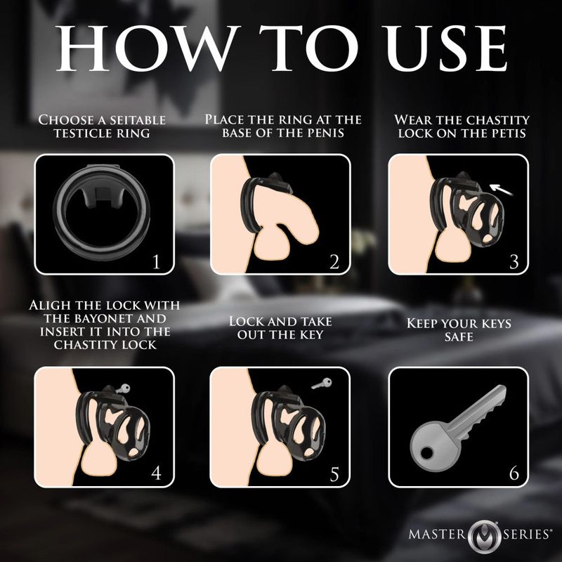 Hard Stop Double Ring Chastity Cage-AH567