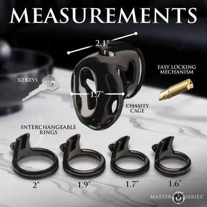 Hard Stop Double Ring Chastity Cage-AH567