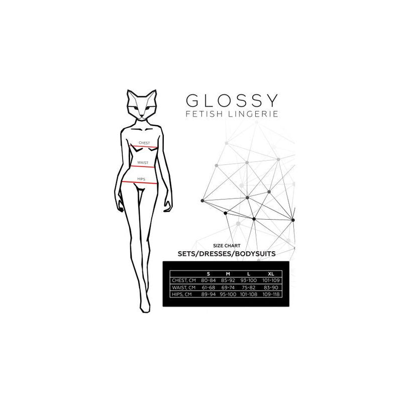 Glossy Rimma Dress Wetlook Black-955060-BLK-S