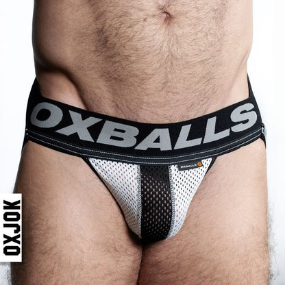 Oxballs Airmesh Swagger Jockstrap Ice White-JOK-1010-WHT-S