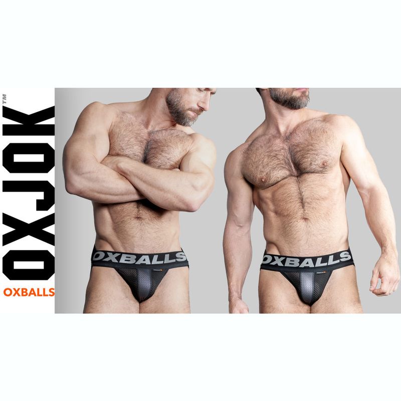 Oxballs Airmesh Swagger Jockstrap Tar Black-JOK-1010-BLK-S