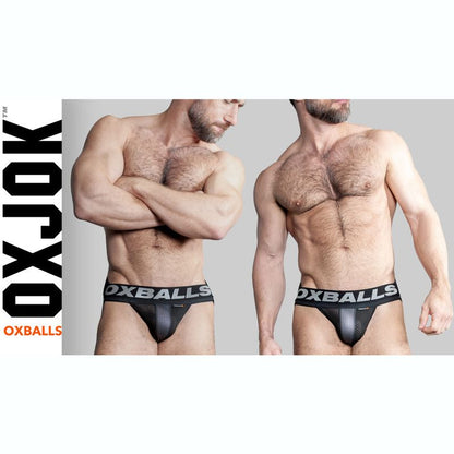 Oxballs Airmesh Swagger Jockstrap Tar Black-JOK-1010-BLK-S