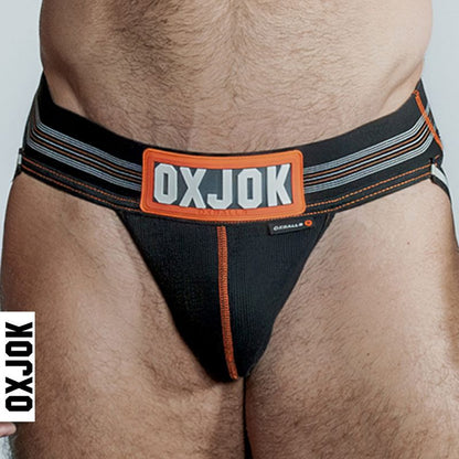 Oxballs Slingjock Upthrust Slider-Strap Jock Black Iron-JOK-1000-BLK-S