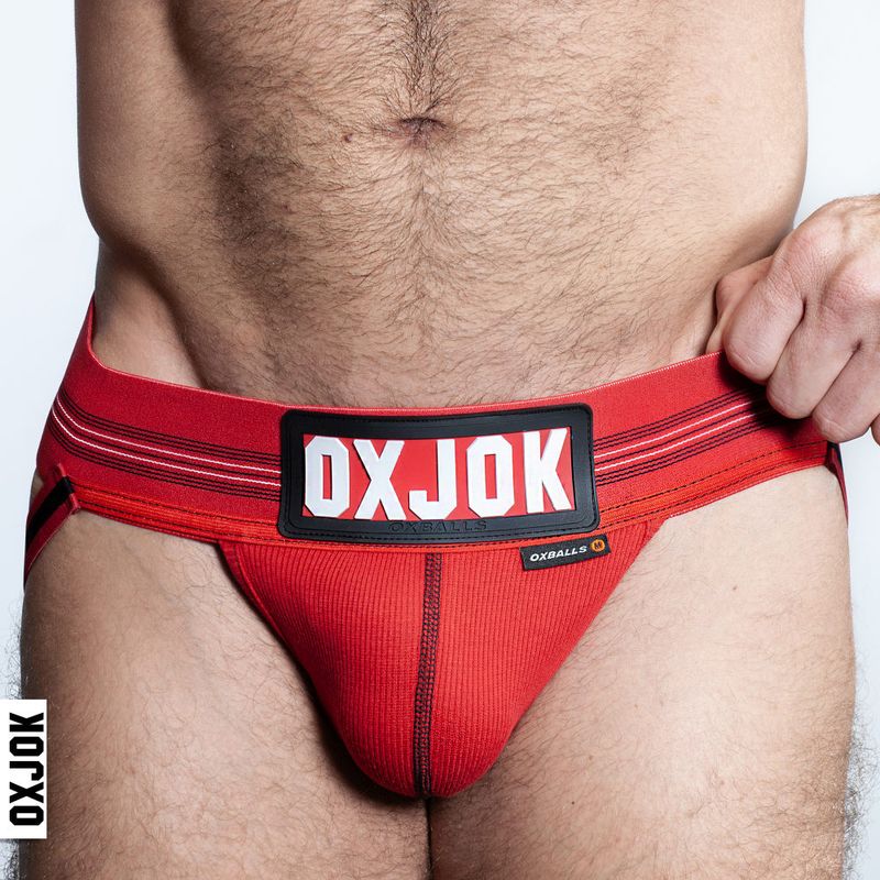 Oxballs Slingjock Upthrust Slider-Strap Jock Red Hot-JOK-1000-RED-S