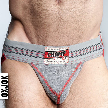 Oxballs Champ Vintage Jockstrap Gray Heather-JOK-1004-GRY-S