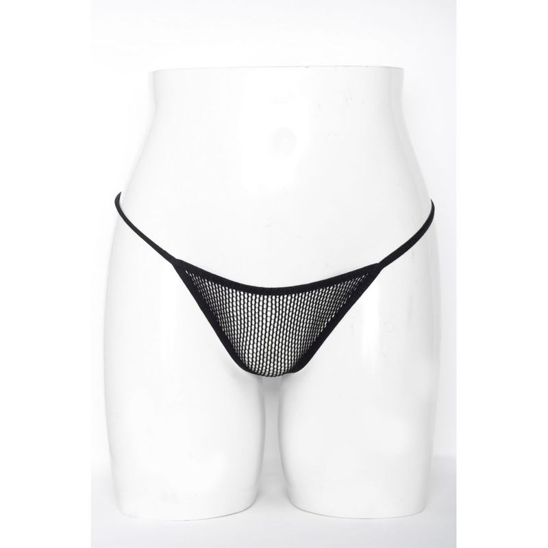 Mesh Net G-String Black-BRF001N-BLK-O/S