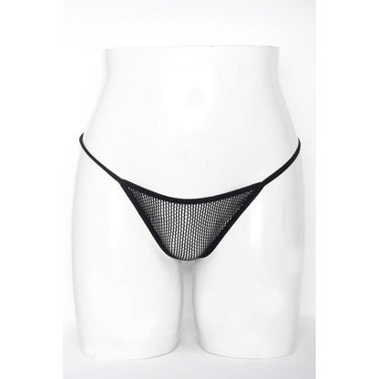 Mesh Net G-String Black-BRF001N-BLK-O/S