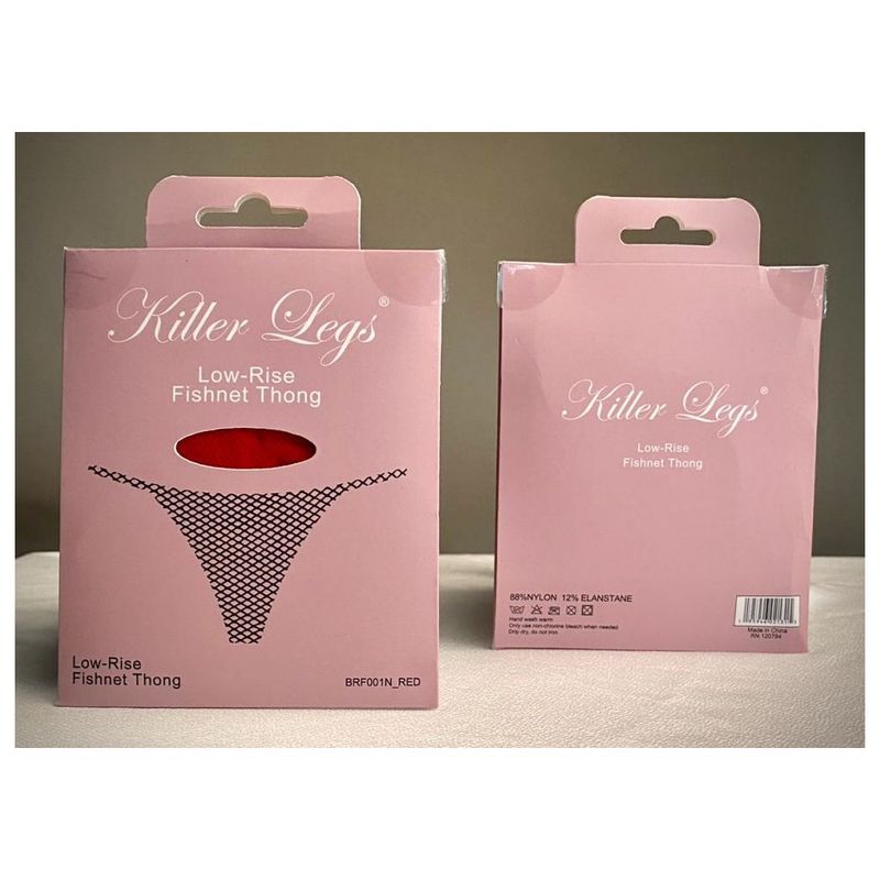 Mesh Net G-String Black-BRF001N-BLK-O/S