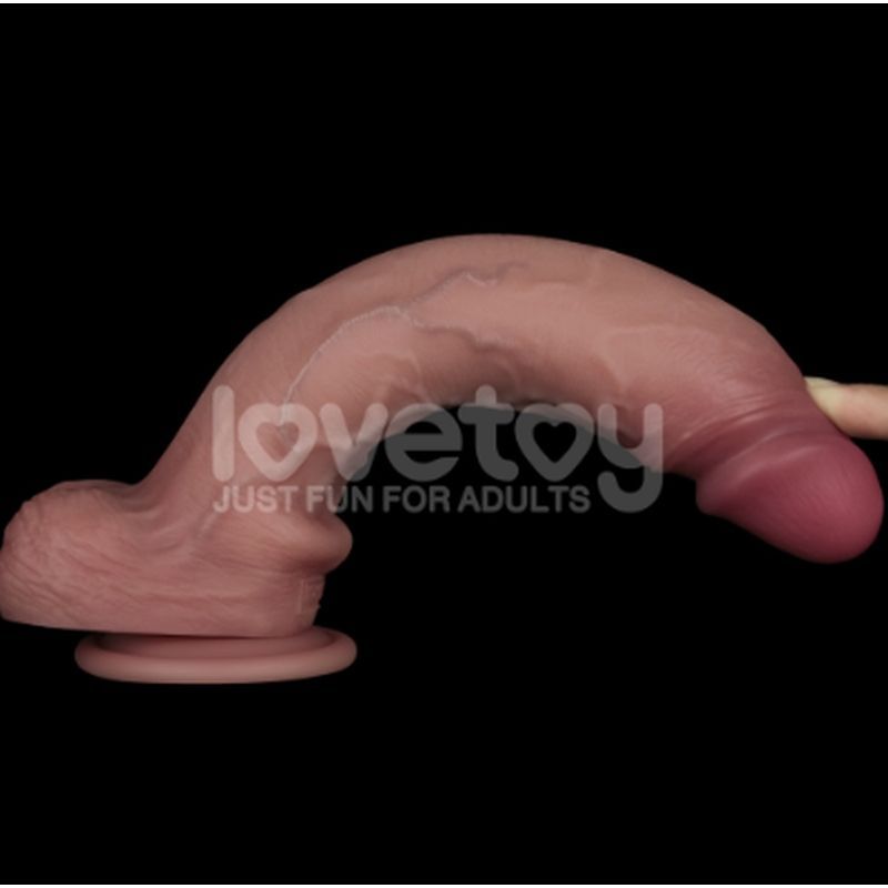 Sliding Skin Pro Dual Layer Silicone Dong 10in-LV417104