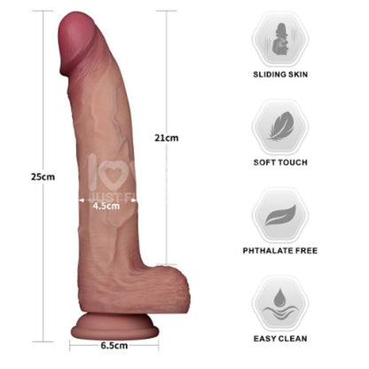 Sliding Skin Pro Dual Layer Silicone Dong 10in-LV417104