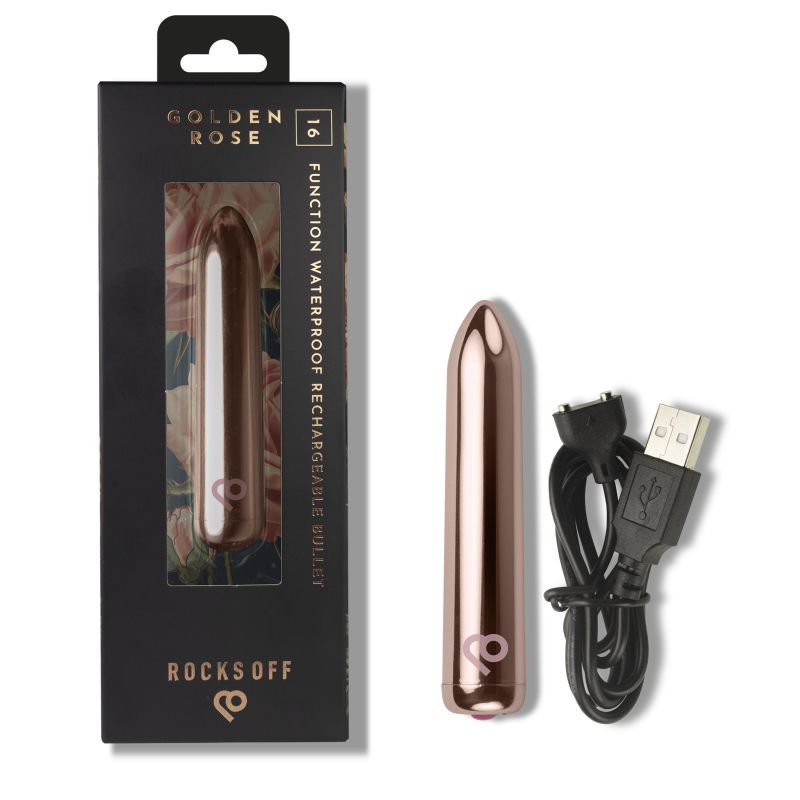 Golden Rose Rechargeable Bullet-16RECGR