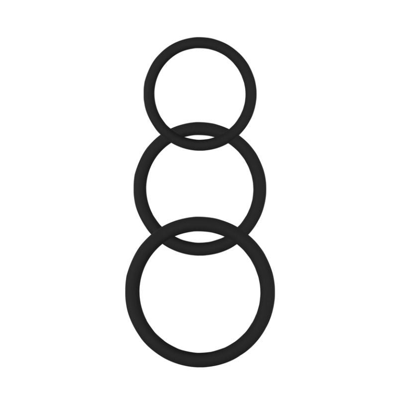 Magnum Force Cock Ring Set Black-CN-240301776