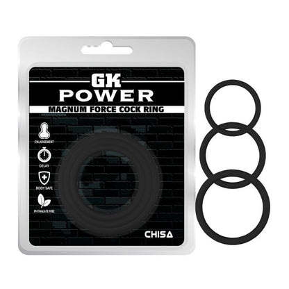 Magnum Force Cock Ring Set Black-CN-240301776
