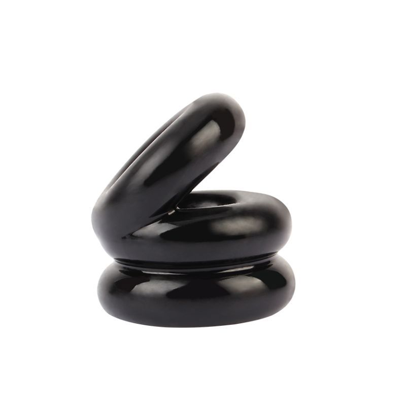Stacked Dual Pleasure Ring Black-CN-140328382
