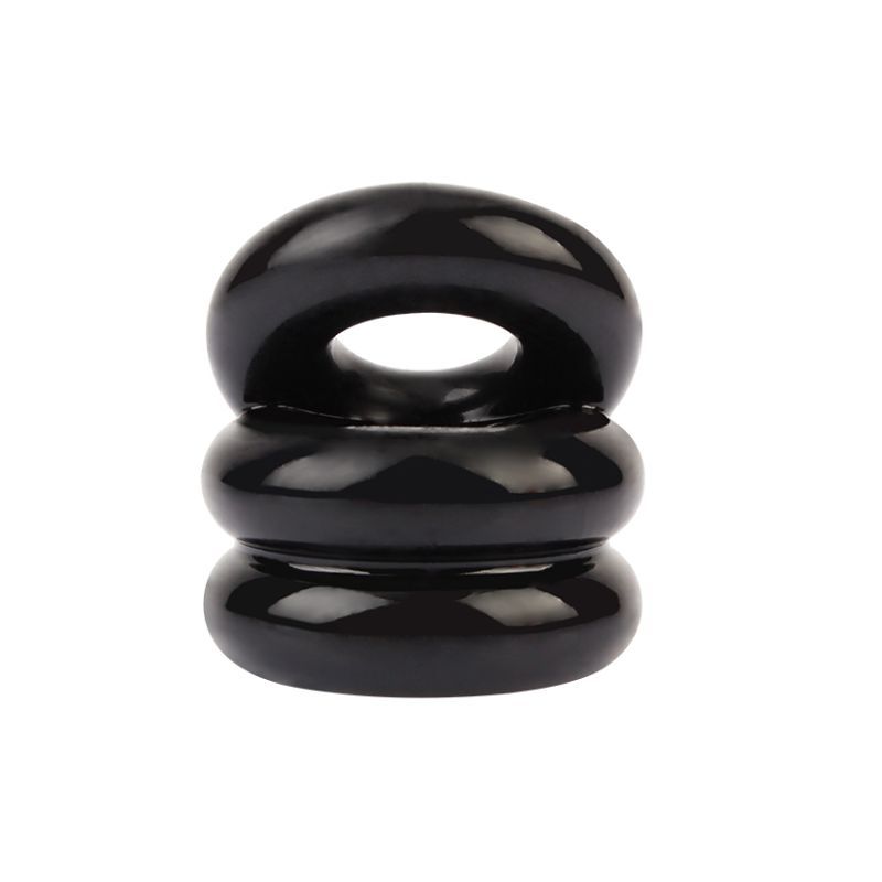 Stacked Dual Pleasure Ring Black-CN-140328382