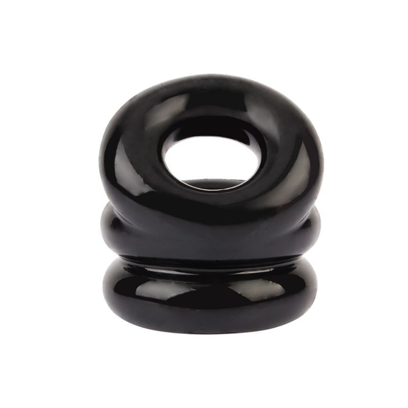Stacked Dual Pleasure Ring Black-CN-140328382