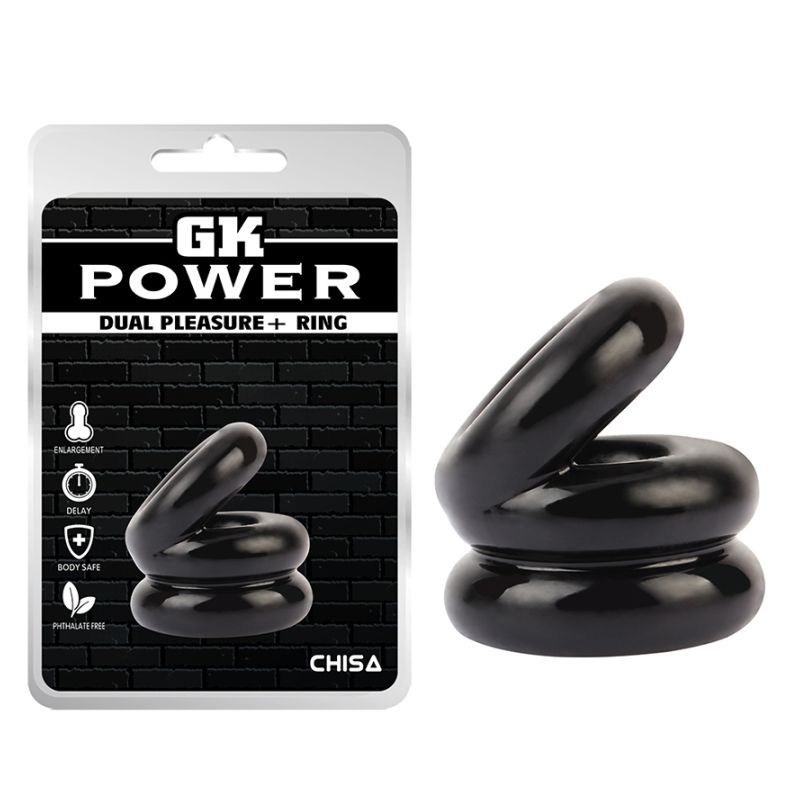 Stacked Dual Pleasure Ring Black-CN-140328382
