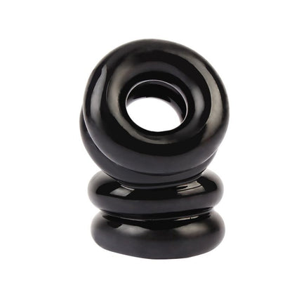 Double Stacked Dual Pleasure Ring Black-CN-140328392