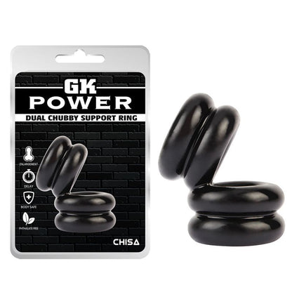 Double Stacked Dual Pleasure Ring Black-CN-140328392