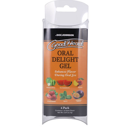 GoodHead Oral Delight Gel 6 Pc Fruity-1387-45-BX