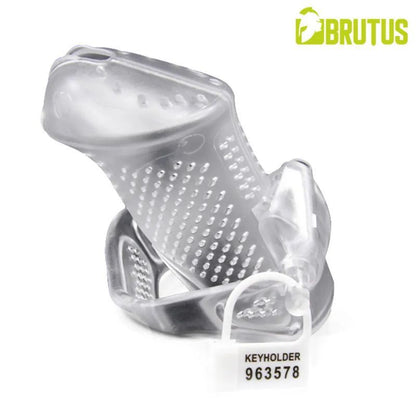 Brutus Airmesh Chastity Cage Clear-140173