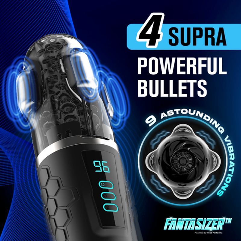 Hypershaker Automatic App Controlled LCD Masturbator Blue-PPP7655-10