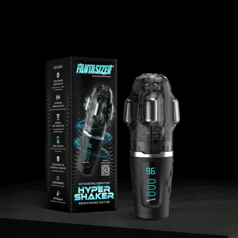 Hypershaker Automatic App Controlled LCD Masturbator Blue-PPP7655-10
