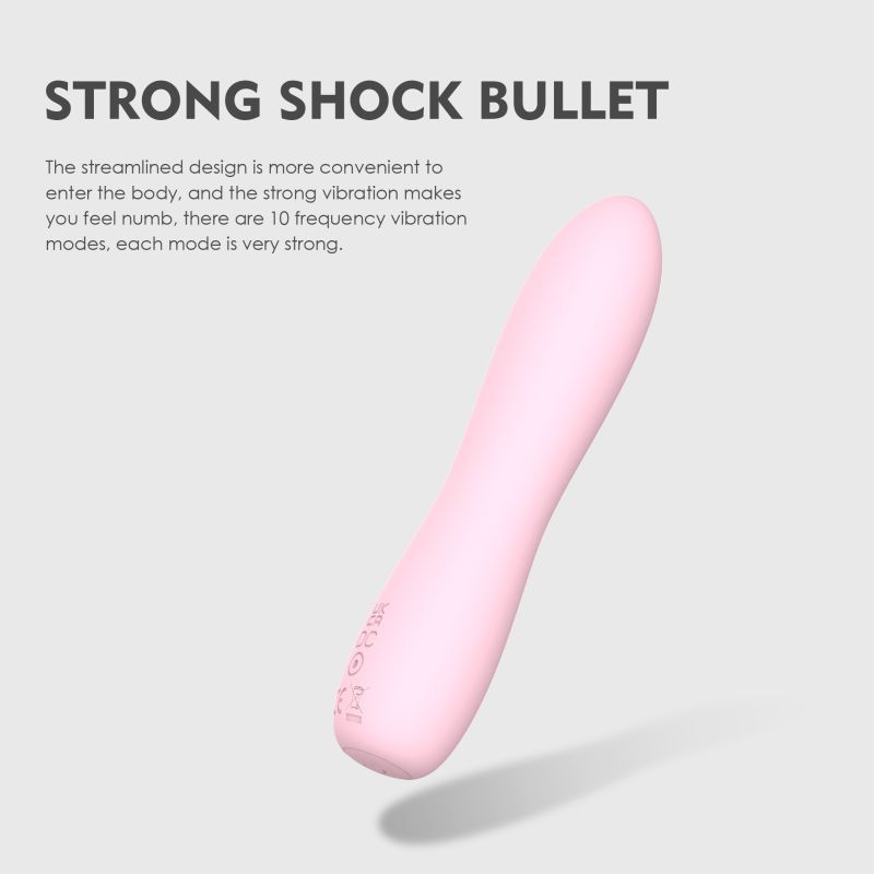 Bella Silicone 140mm Bullet Massager Pink-SXE-0713